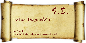 Ivicz Dagomér névjegykártya